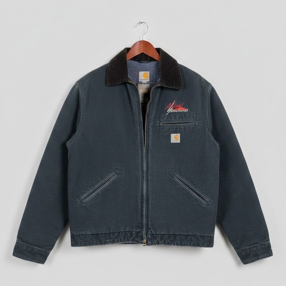 Carhartt Other - Carhartt J01 BLK‎ Detroit Jacket Duck Canvas Blanket Lined USA Mens XL 25x27